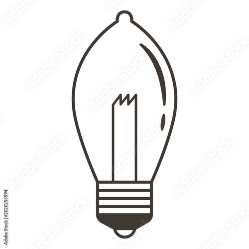 Slika na platnu Ellipsoidal light bulb stroke icon