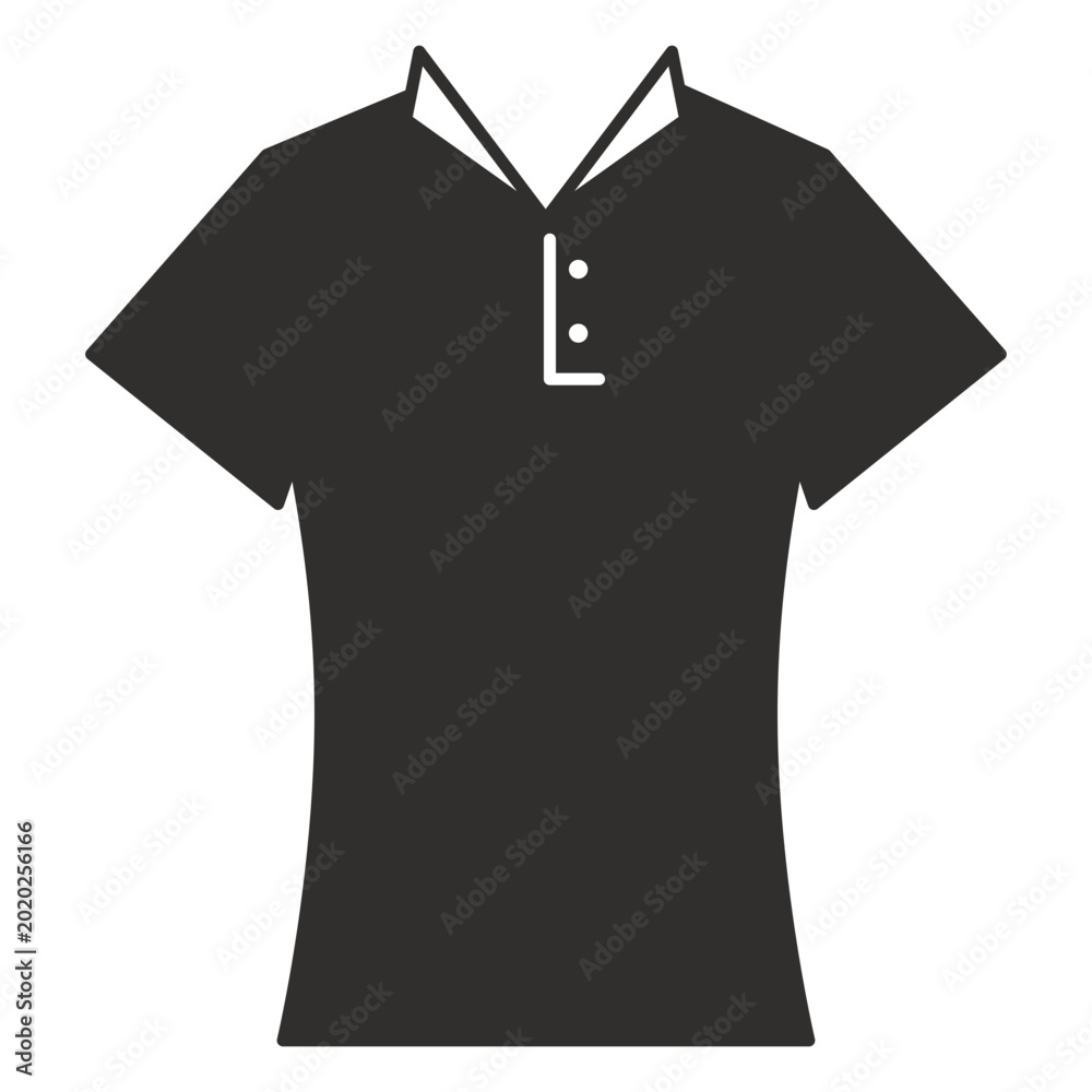 Naklejka premium Collar t shirt flat icon