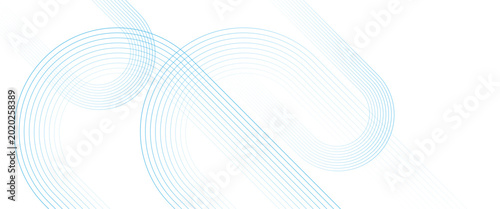 Abstract geometric modern line concentric circles overlapping waves curves technology pattern vector