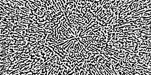 Abstract Reaction-diffusion Turing pattern natural texture blue and red gradient color scheme. Linear design with biological algorithm psychedelic background. Reaction-diffusion or truing patter