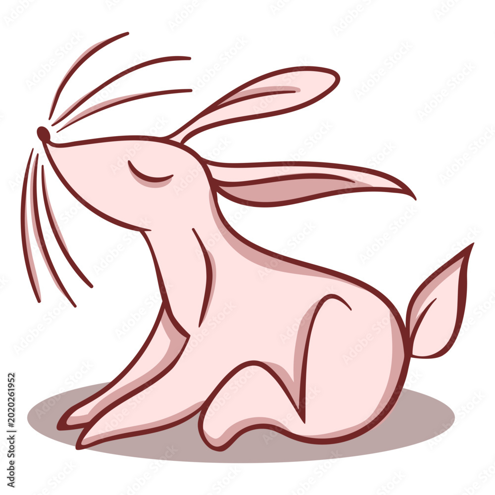 Obraz na plátně Rabbit stylish character