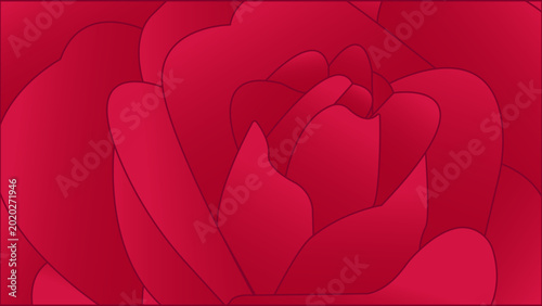 A bright red rose background. 