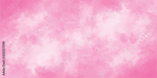 Tableau sur toile A dreamy, romantic, and delicate artistic portrayal, watercolor-style artwork of soft clouds in gentle shades of pink