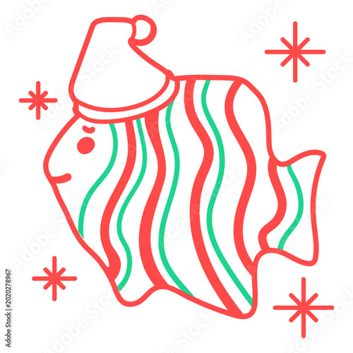 Εκτύπωση καμβά Fish peppermint design
