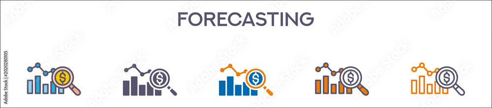 Schilderij op canvas Forecasting Element For Design Graphic - Multi Styles