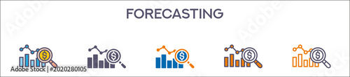 Schilderij op canvas Forecasting Element For Design Graphic - Multi Styles