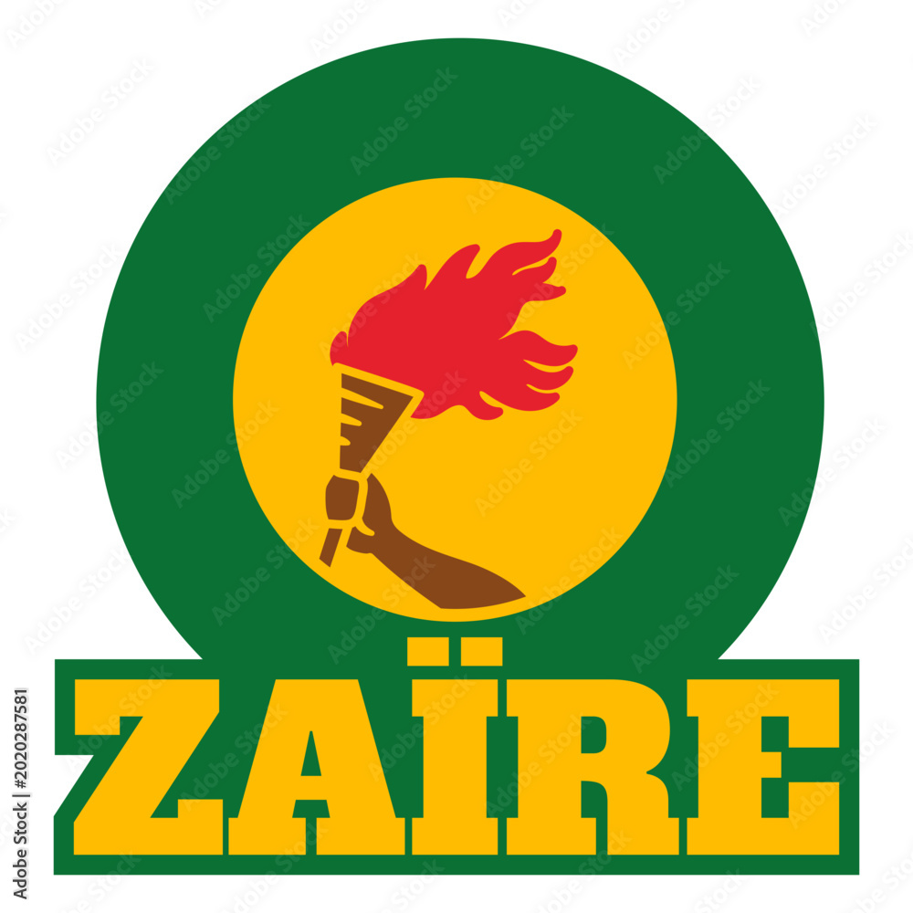 Fototapeta premium Zaire soccer team flag