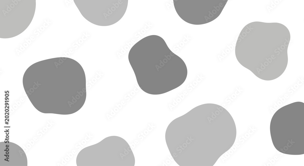 Fototapeta premium Gray Blob Pattern Seamless Background