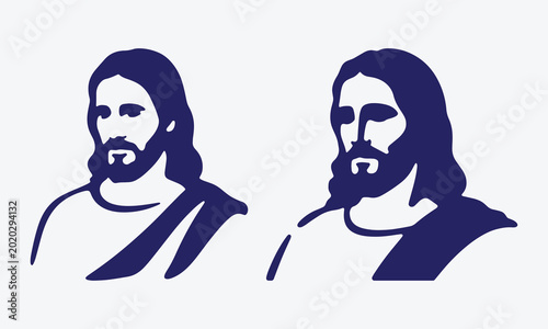 Tableau sur toile Jesus Christ silhouette illustration