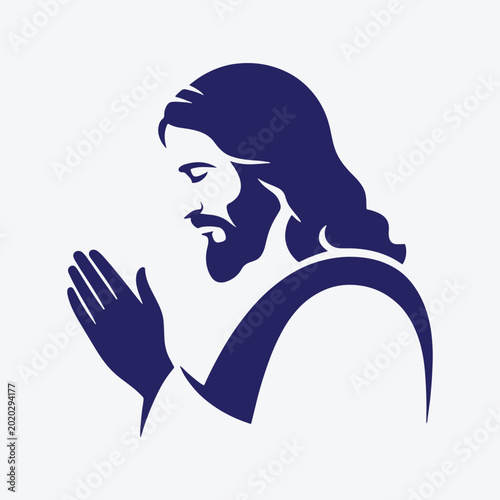 Obraz na płótnie Jesus Christ silhouette illustration