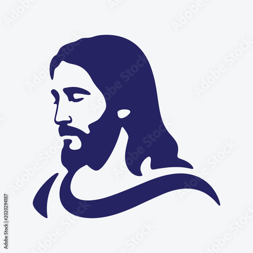 Εκτύπωση καμβά Jesus Christ silhouette illustration
