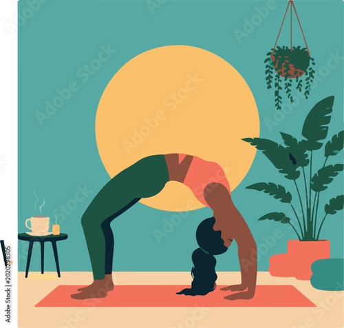 Morning Yoga Backbend Solo home practice