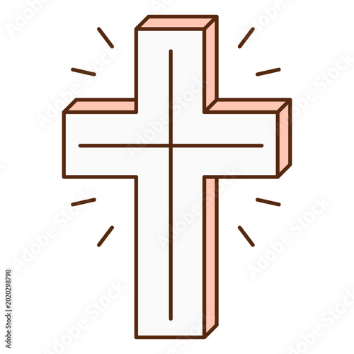 Фотография Stylish 3d cross illustration