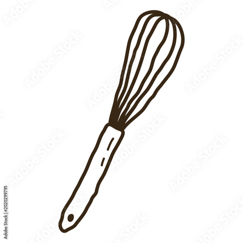 Slika na platnu Charming kitchen whisk illustration