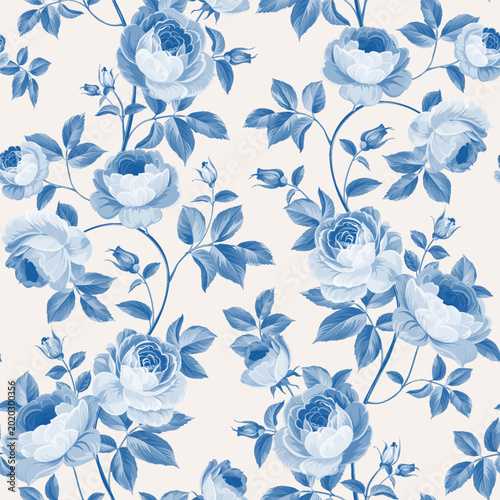 Seamless pattern from flowers of rose on a white background.