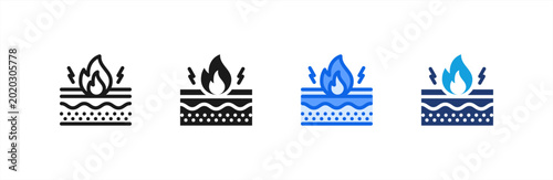 Konstfotografi Chronic Inflammation Skin icon multiple style collection