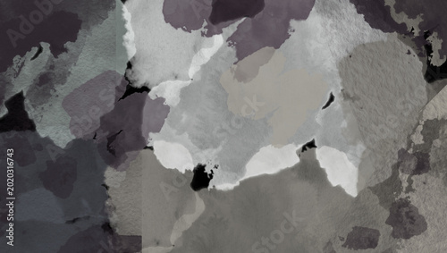 Abstract Grey and Purple Watercolor Grunge Distressed Paint Texture Background