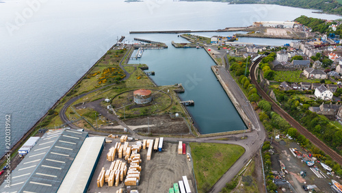 Konstfotografi Burntisland Sailing Club and harbour boats