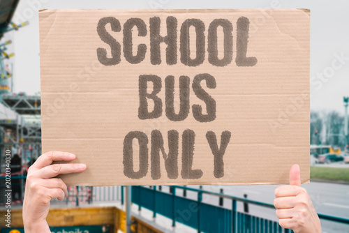 Canvas-taulu "School Bus Only" Students depend on long-distance buses after local school closures