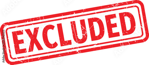 Cuadro en lienzo EXCLUDED red rubber stamp text