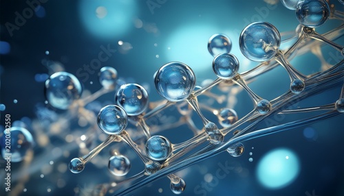 innovative transparent peptide molecules showcasing biotechnology for advanced anti aging skincare solutions