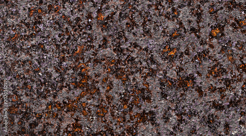 Cuadro en lienzo Rust metal texture background with dark industrial corrosion surface for grunge