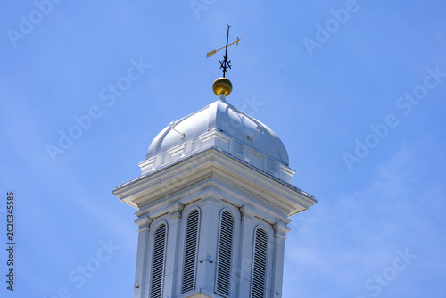 Logan Utah Temple Exterior Historic LDS Church Building with Mountains and Blue Sky