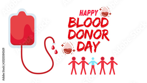 Bild auf Leinwand Illustration design to commemorate World Blood Donor Day