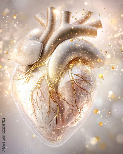 Ethereal digital visualization of the human heart