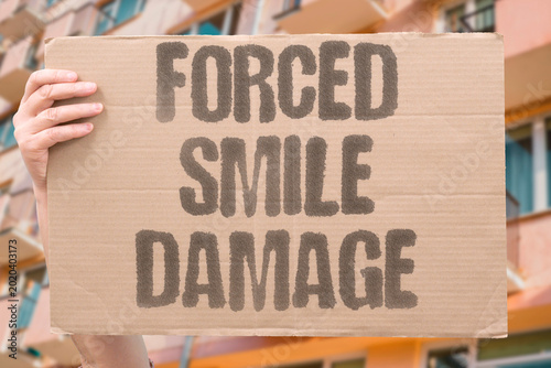 фотографія "Forced Smile Damage" Mandatory cheerfulness suppresses authentic emotional expression