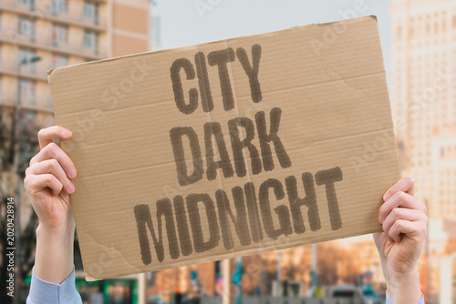 Obraz na płótnie "City Dark Midnight" Urban nightlife zones are emptied by curfew laws and rising venue taxation