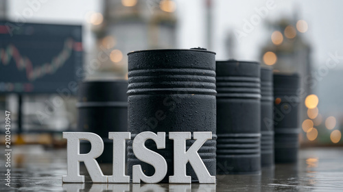 Oil barrels and risk word c...