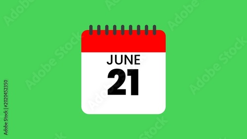 Father's Day June 21st Animated Calendar Event Date Reminder