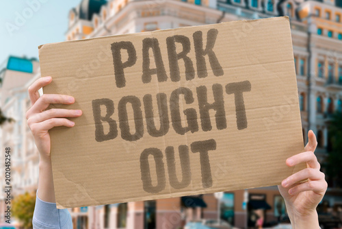 Tablou pe pânză "Park Bought Out" Public parks are purchased and converted into commercial zones