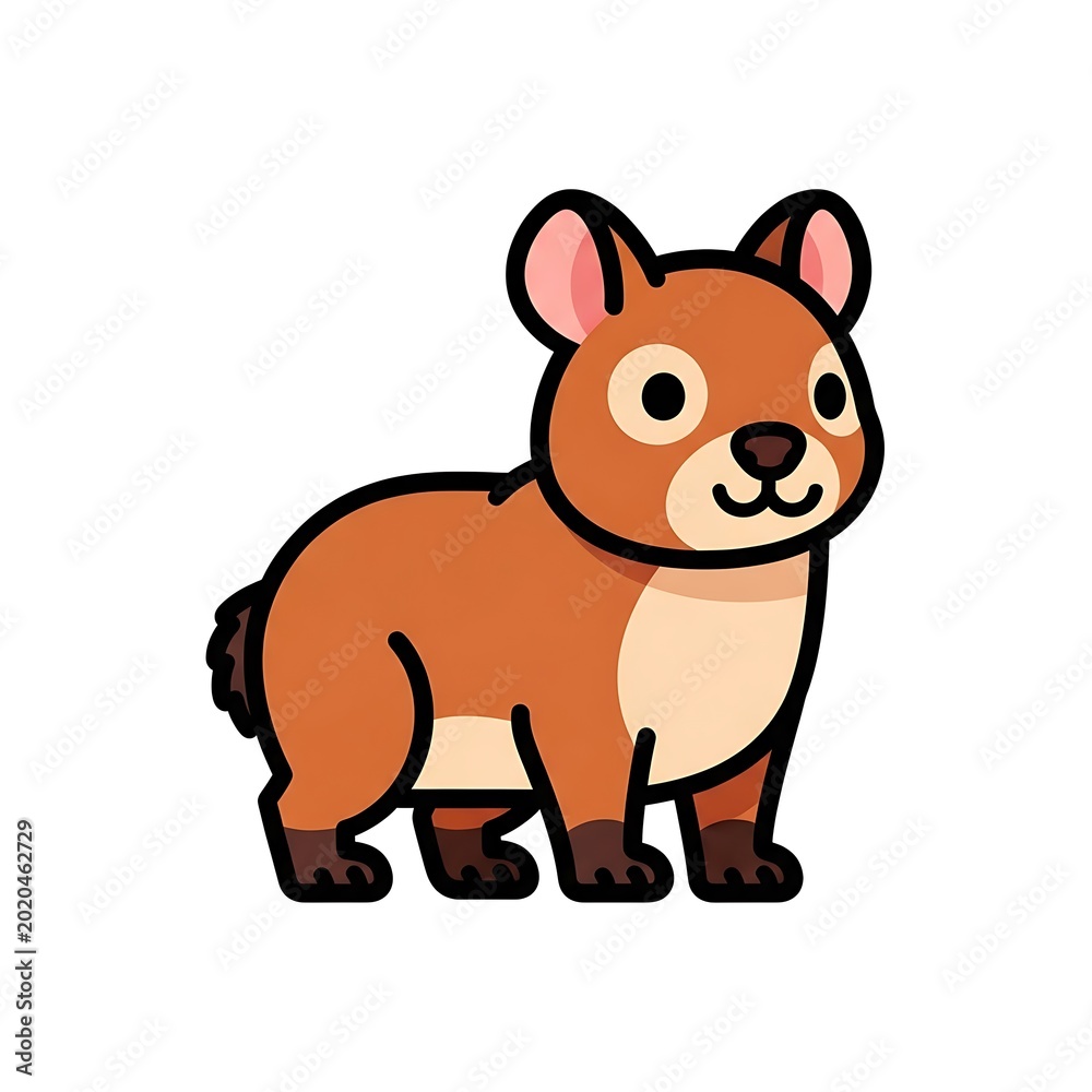 Obraz premium Cute Cartoon Deer Illustration Animal.