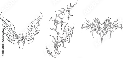 Cybersigilism tribal tattoo design