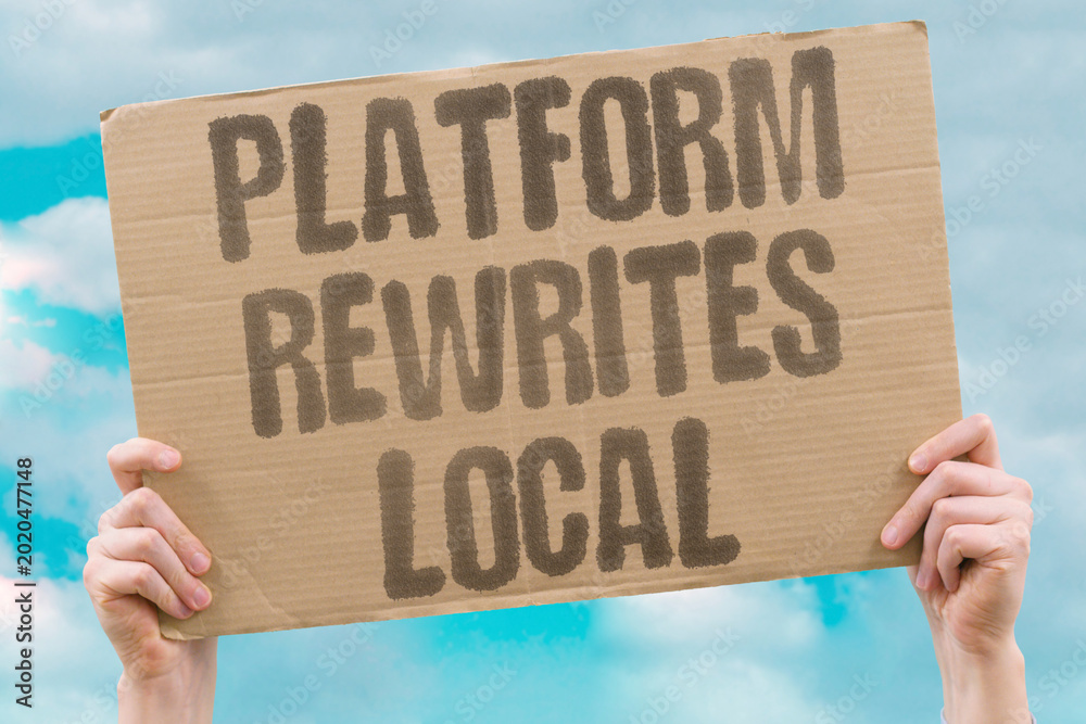 Fotografie "Platform Rewrites Local" Foreign platform algorithms rewrite what local communities share and value