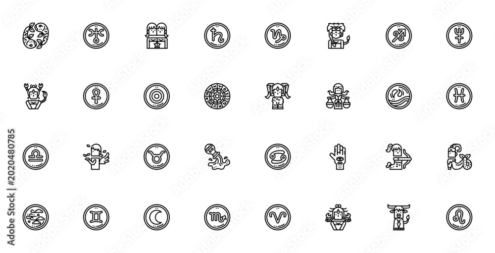 Фотография Horoscope icon set