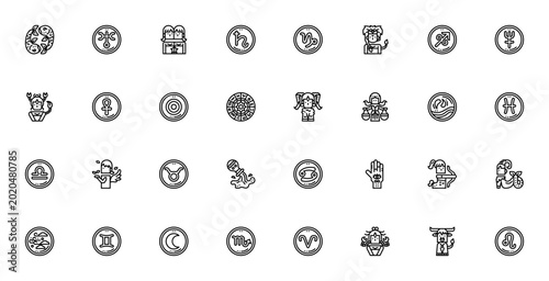 Fotografie Horoscope icon set