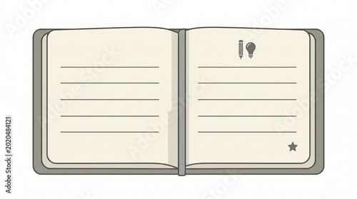Simple Open Book Illustration