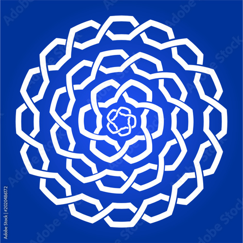 Quadro su tela interlocking borders design