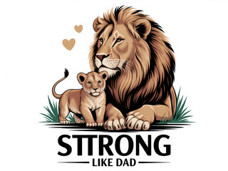 Lion and Cub Father’s Day Premium Artwork