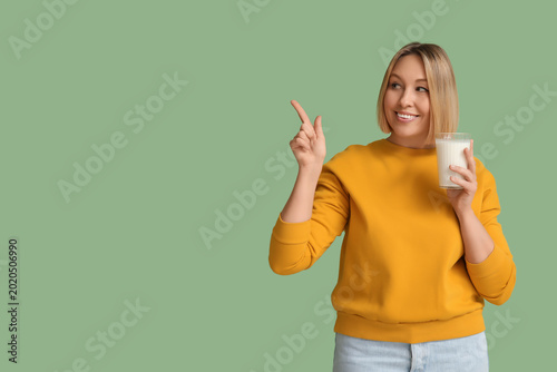 Beautiful young woman with ...