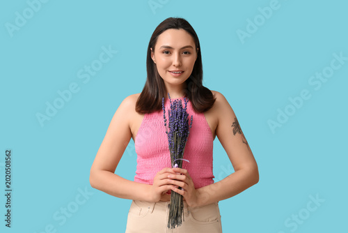 Beautiful young woman with ...