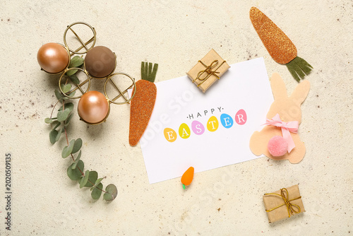 Greeting card with text HAP...