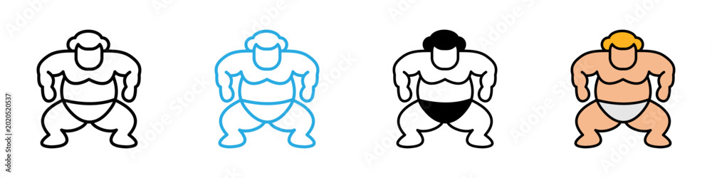 Foto Sumo multi - style icon design concept