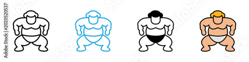 Slika na platnu Sumo multi - style icon design concept