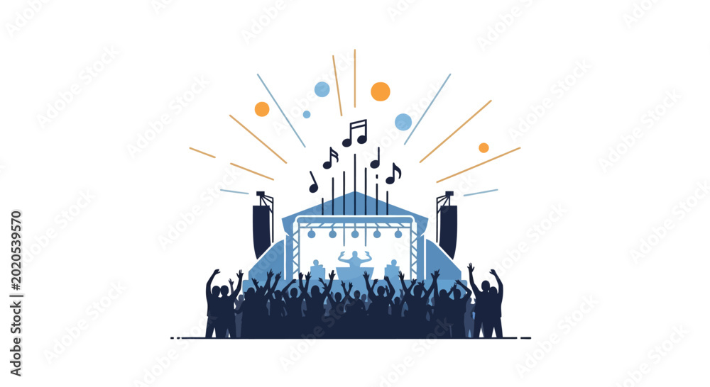 Εκτύπωση καμβά Concert Music Festival Live Performance Event.
