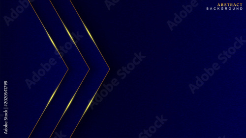 Blue abstract background with sparkling gold textures and lines