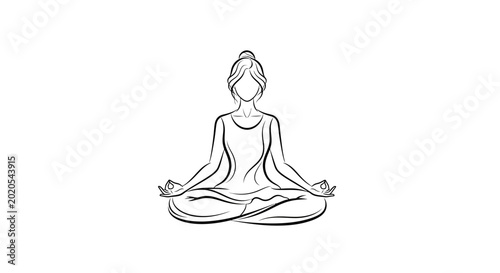 Konstfotografi Woman in meditation yoga pose.